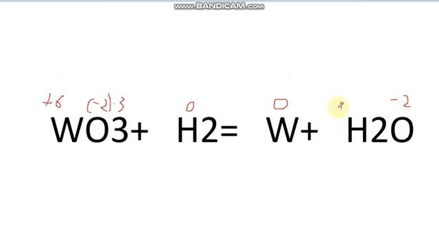 WO3+H2=W+H2O-Egyenletrendezés