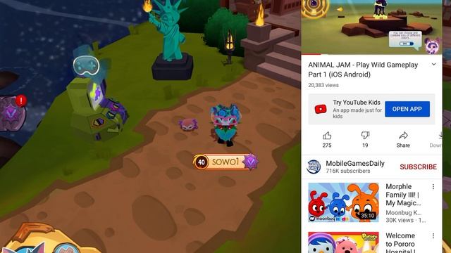 Gummy Dog Reacts To Animal Jam Play Wild Gameplay смотреть онлайн