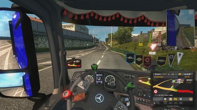 Euro Truck Simulator 2 - ДАЛЬНИЕ ПЕРЕВОЗКИ! Mersedes Benz в дороге смотреть онлайн