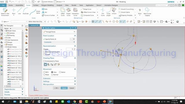 แบบฝึกหัด 02 : NX Free-Form Modeling : Studio Spline смотреть онлайн