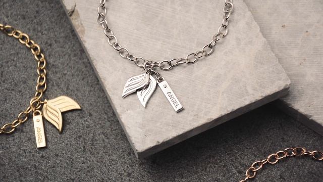 .925 SILVER DIAMOND ANGEL CHARM BRACELET -  (INCLUDES 1 DIAMOND)