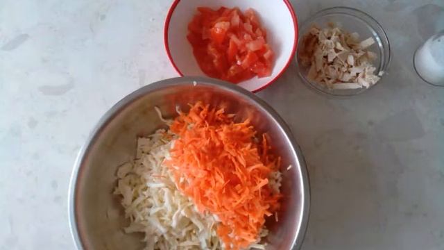 Тушёная капуста с курицей. смотреть онлайн