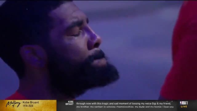 Kyrie Irving Full Of Emotion As The Nets Honor Kobe And Gigi смотреть онлайн