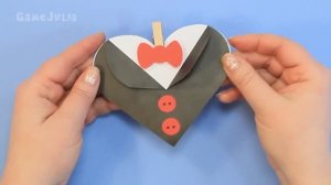 Открытка для папы на 23 февраля! День защитника отечества! Поделки своими руками!