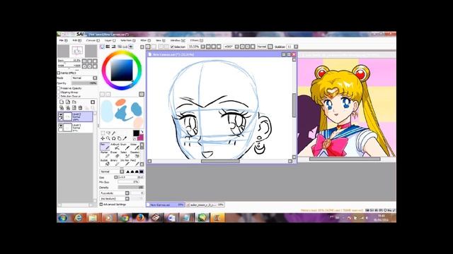 Como Desenhar Sailor Moon Em Pain Tool Sai