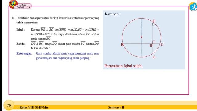 MATEMATIKA KELAS 8 HALAMAN 70-71 SEMESTER 2 KURIKULUM K-13 || BAB 7 LINGKARAN смотреть онлайн