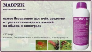 Маврик - самое безопасное для пчёл средство от клещей, яблонной плодожорки и колорадского жука