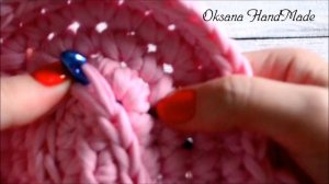 Корзина с овальным дном из трикотажной пряжи