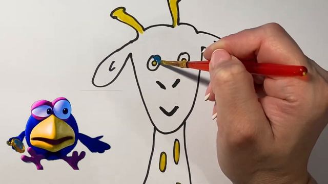 How to Draw a giraffe for kids Bolalar uchun jirafa rasm chizish Нарисовать жирафа для детей смотреть онлайн