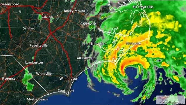 2004 Hurricane Alex Landfall Doppler Radar Time Lapse смотреть онлайн