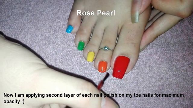 Multicolor Toe Nails Tutorial- Pedicure Nail Art for Spring and Summer-Unhas Decoradas | Rose Pearl смотреть онлайн