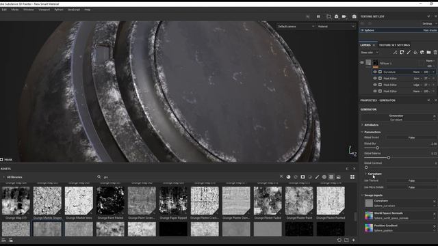 Metal Smart Material - painted metal (7) - substance painter | Matfx rust weathering смотреть онлайн