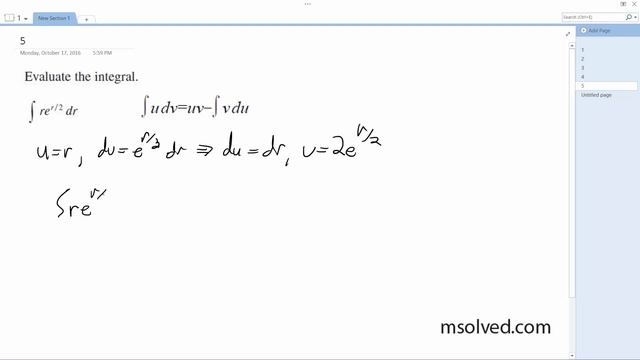 Integrate re^(r/2) dr смотреть онлайн