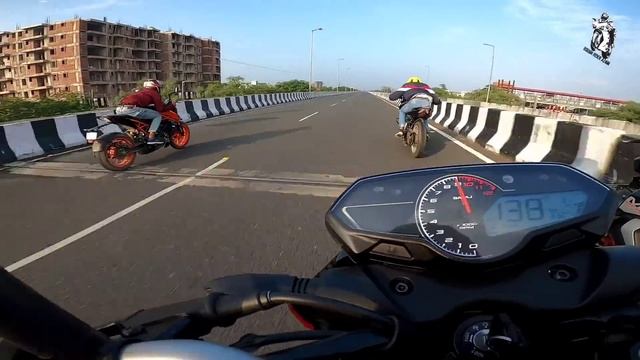 Pulsar N250 Vs Pulsar Ns200 Vs Duke200 Vs MT15 Race | Quad Battle смотреть онлайн