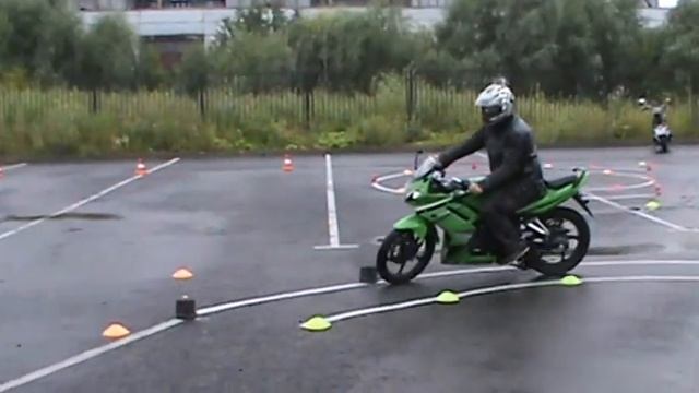 Экзамен на категорию А - Коридор габаритный полукруг разгон торможение Stels CB 200. exercise bike смотреть онлайн