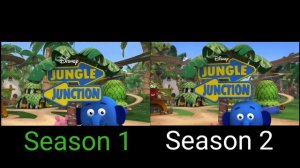Jungle Junction Theme Song Season 1 and Season 2 Side by Side Comparison