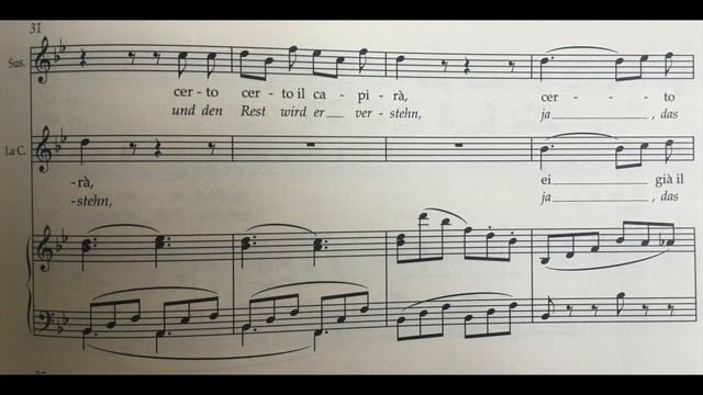 CANZONETTA SULL'ARIA (Mozart) La Contessa & Susanna's Duettino From LE NOZZE DI FIGARO Piano Accomp