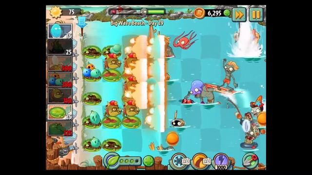 Plants VS Zombies 2 - Big Wave Beach - Day 29 - iOS / Android - Walktrough Gameplay смотреть онлайн