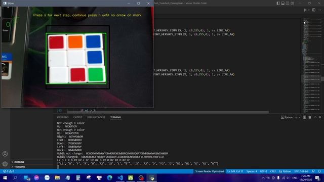 ComputerVision: Slove Rubik with Python Code смотреть онлайн