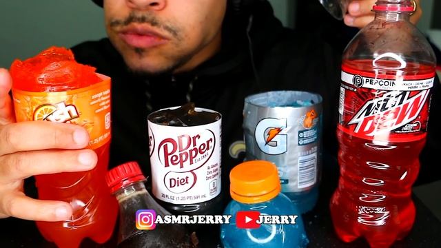 ASMR EDIBLE SODA BOTTLE DRINK CHALLENGE DR PEPPER MTN DEW GATORADE MUKBANG EATING SHOW JELLO JELLY смотреть онлайн