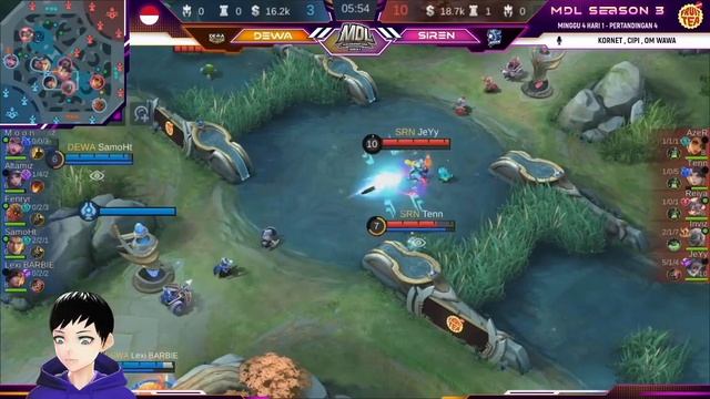 GRANGER JEYY GAK ADA OBENG MDL ID S3 SIREN ESPORTS VS DEWA UNITED ESPORTS GAME 1 смотреть онлайн