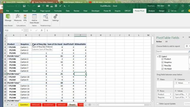 Excel - Dueling Excel - How many Kits Are Available From This Inventory - Duel 190 - Episode 2177 смотреть онлайн