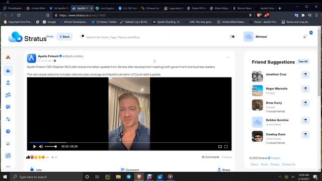 ZAMBIA NEWS FEATURE ON APOLLO FINTECH! MEETINGS TODAY/MONDAY IN CAPITOL! STRATUS/GSX FREE COINS! смотреть онлайн