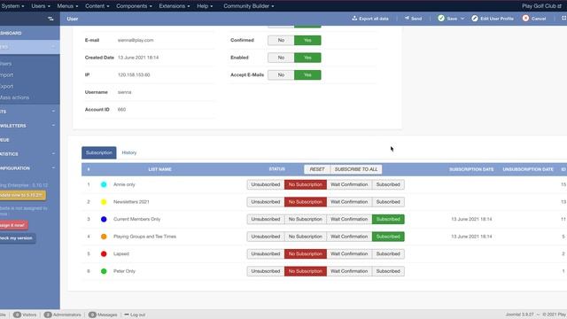 Joomla Acy Mailing 5 Managing Members смотреть онлайн