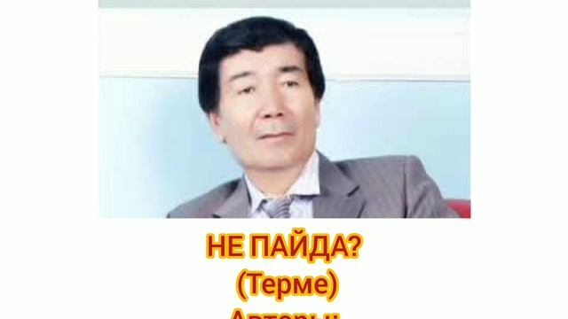 НЕ ПАЙДА? (Терме)Авторы:Құнанбай Байжиенұлы смотреть онлайн