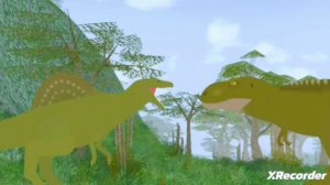 тирекс vs спинозавр: carnevores dinosurus hunter