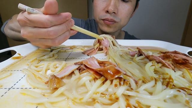 ASMR MUKBANG LUNCH UDON NOODLES | Eating Sounds | WonTV ASMR смотреть онлайн