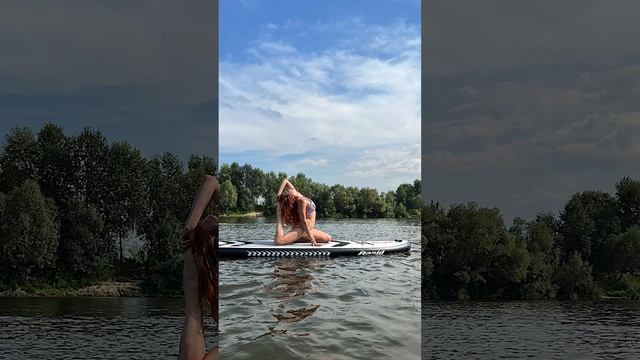 Balance yoga on a sup board / Баланс йога на сап доске. смотреть онлайн
