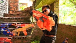 LTT Films : Silver Flash Black Panther Nerf Guns Fight Crime Group Mr Tiger Mask