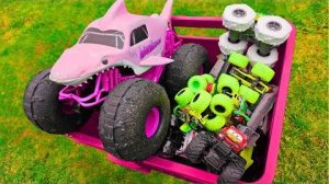 Самая большая охота на монстр-траки. Сможет ли мегалодон найти их всех? Дети