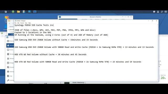Synology M2D18 Performance Test 4 - HDD Volume WITH SSD Cache смотреть онлайн