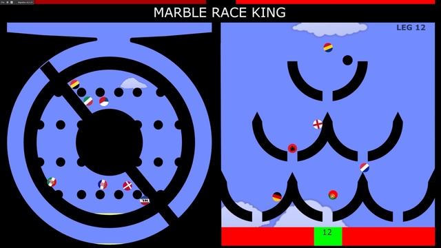 Euro 2024 Elimination Marble Race with 23 legs / Marble Race King смотреть онлайн