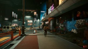 Cyberpunk 2077 Rain Walk at Night - Coast View to Corporate Plaza [ 4K Ultra - Relaxing Ambience  ]