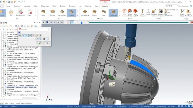 MasterCAM 2022 Tutorial #106 | Mill 5 Axis Toolpath Machining смотреть онлайн