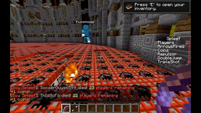 Minecraft Minigames #6 Bow Spleef #1 "How I Capture PC Game play"(Fraps) смотреть онлайн