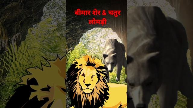 बीमार शेर & चतुर लोमड़ी की कहानी 🦁 | Hindi Story with Moral 🦁 | शेर और लोमड़ी की कहानी का वीडियो смотреть онлайн