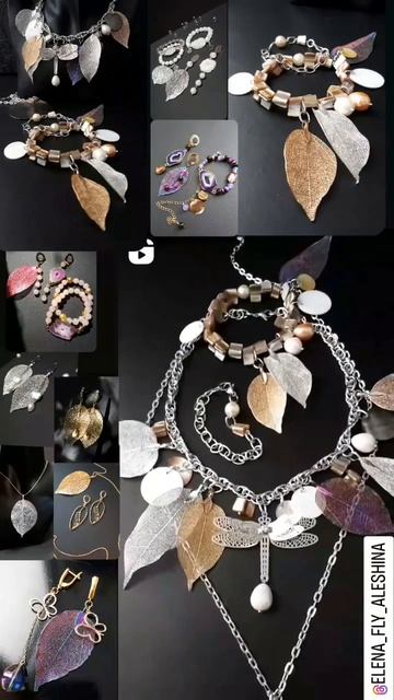 Стильная бижутерия ручной работы #бижутерия #колье #браслеты #стильныеаксессуары #серьги #лето2022 смотреть онлайн