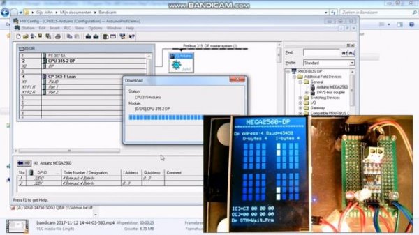 Arduino Mega Profibus-DP library demo.