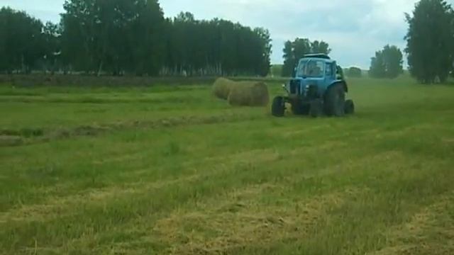 2013 г. Купили пресс и грабли в кредит. Работа МТЗ-80 и ПР-150М смотреть онлайн