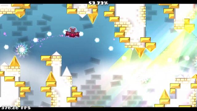 Geometry Dash прикольный, легкий демон с разнообразными частями смотреть онлайн
