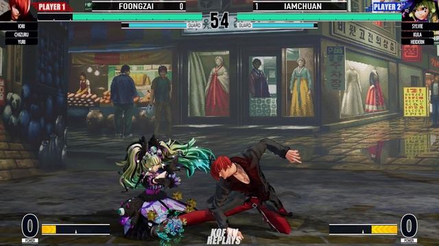 KOF XV 🔥 Iamchuan (Sylvie/Kula/Heidern) Vs Foongzai (Iori/Chizuru/Yuri) 🔥 Steam