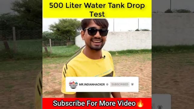 500 Liter Water Tank Drop Test ? _क्या टंकी बच पायेगी☺️@mr.indian Hacker Experiment#youtube#short v смотреть онлайн