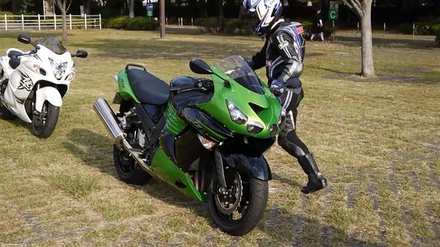 ZX-14R Vs ZZR1400 Vs HAYABUSA ライポジ編
