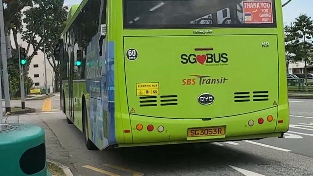 BYD K9 SG3053R service 265 departing Ang Mo Kio Police Division Headquarters смотреть онлайн