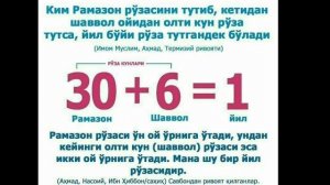 ШАВВОЛ ОЙИ РУЗАСИ ХАКИДА. БУ РУЗА КЕТМА КЕТ ТУТИЛАДИМИ