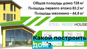 Каркасный современный дом 8х10 с панорамным остеклением // Каркасный дом 8х10 из сэндвич-панелей